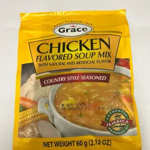 Grace Chicken Flavored Soup Mix 3pks - A Caribbean Favorite with Natural and Artificial Flavor 50g Food