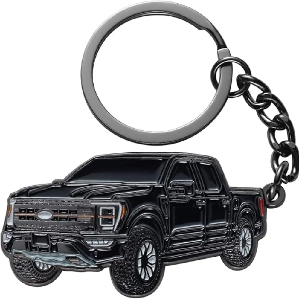 Ford F150 Keychain, Metal Car Key Chain Accessory, Ford Truck Lover Gift, F-150 Keyring Pendant, Custom Automotive Keychain for Men