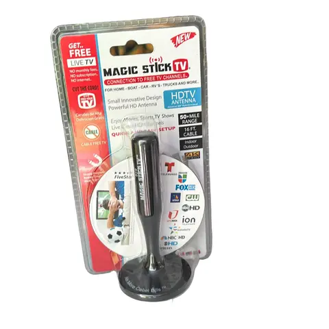 Magic Stick TV Antenna HDTV Local Channels for Smart TV digital amplified antenna any TV indoor or outdoor