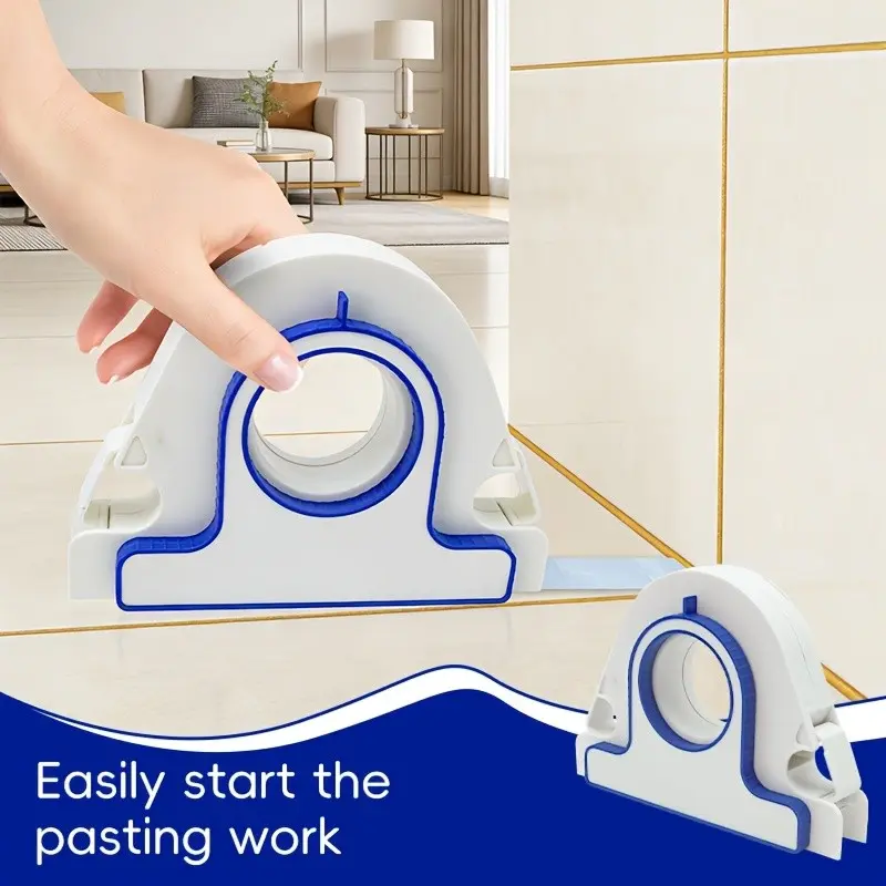 Easy Start Tape Dispenser, Ergonomic Handheld Tool for DIY Home Repair, Durable Construction, Ideal for Masking Tape, Wall & Floor Tile Gaps, Cutting & Applying, Effortless Operation, Easily Start The Pasting Work, Precision Cutting