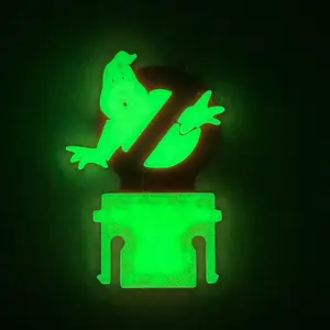 Movie Ghost version 2 hard hat clip (Glow in the dark) - High-Quality PLA, Versatile Design for Full Brim, Cap Style, and Bump Caps, Easy to Install