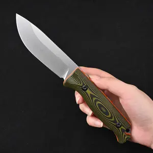 15002 straight knife, D2 blade material, G10 handle with K sheath, EDC tool