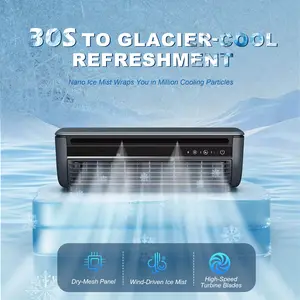 Powerful 3-in-1 Remote Control Spray Fan and Evaporative Air Cooler | Super Strong Airflow with Humidification Function, Suitable for Homes, Offices, Cars, and Other Places | Can Be Hung or Placed on a Desktop, Featuring a High-end Design. Humidifier Fan