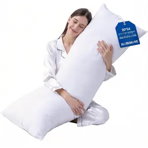 Large  Pillow Insert- Breathable Full  Pillow for Side Sleeper - Soft Long Bed Pillow for Adults - 20 x 54 inch (White)
