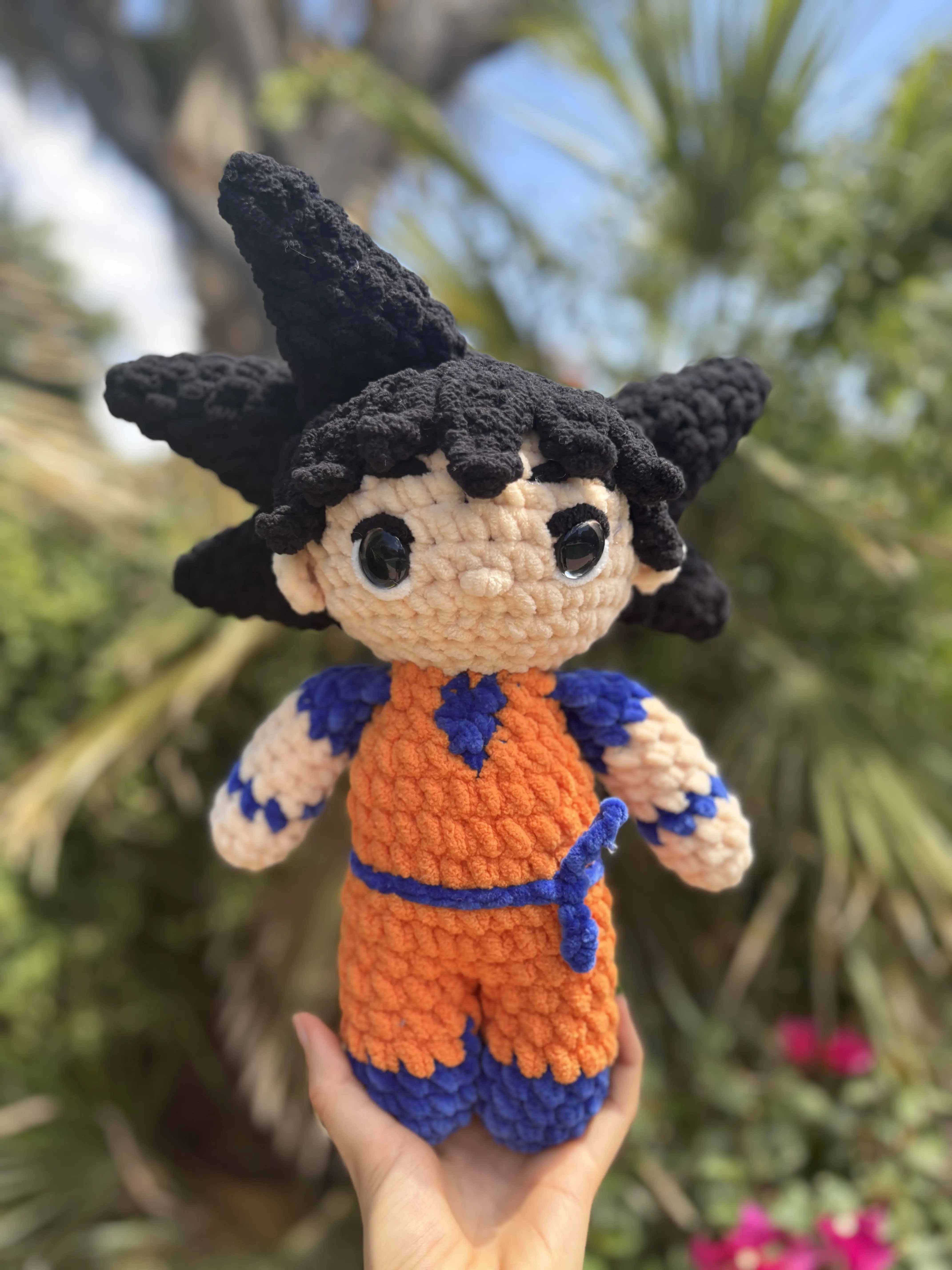 Crochet Saiyan with spiky hair guy
