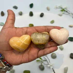 Mystery Color Crystal Heart - Natural Color Puffy Onyx Crystal Heart with Unique Texture and Aesthetic Appeal