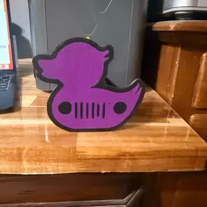 Duck trailer hitch cover. (Jeep)