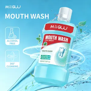 MIIGUU Daily Shield Alcohol-Free Mouthwash, Gentle Mint 16.9 Fl Oz | 24h Fresh Breath Support & Plaque Defense Anticavity Sparkle Mint Mouthwash