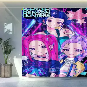 1pc Hunter X Hunter Anime Shower Curtain, Polyester Fabric Bathroom Decor, Includes Hooks, Easy Clean, Home Bath Dorm Fashion Decoration, Bathroom Decoration Accessories