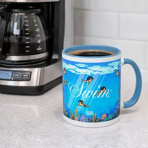 SWIM Accent Ceramic Mug, Gift For Her, Gift For Him, Gift For Friends, Birthday Gift