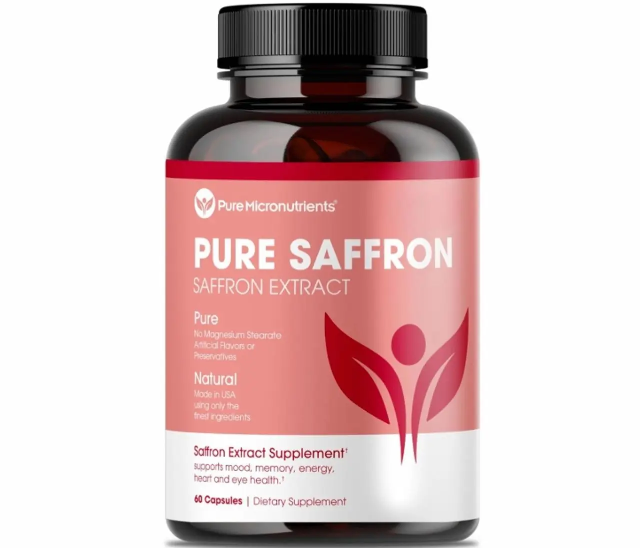Saffron Supplements - 100% Pure Saffron Extract Capsules - Boost Energy & Mood, Support Eye & Heart Health