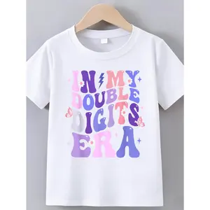 In My Double Digits Era Retro 10 Year Old 10th Birthday Girl T-Shirt best gift for kids