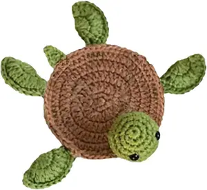 Handmade Crochet Turtle Coaster, Fun Animal Mug Rug, Creative Knitting Housewarming Gift, Home Decor, Gift for Daughter, Mom, Teacher