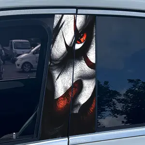 Cartoon Car Stickers Set of 2, Waterproof Scratch-Resistant, Suitable for All Vehicles Laptops Helmets, High-Quality Adhesive Vinyl Decals