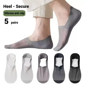 ZEPHYR Men's Invisible No-Show Socks (5-Pack) – Ultra-Thin Summer Mesh, Anti-Slip Heel Grip, Odor Control | Ideal for Sneakers & Dress Shoes Menswear Bestie