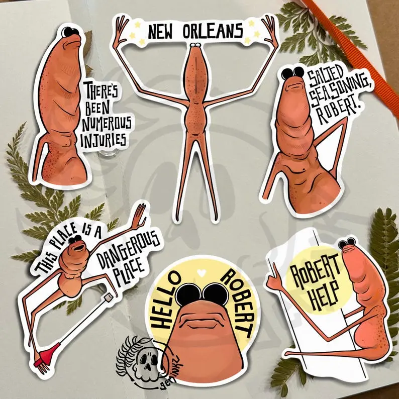Marcus the VRChat Worm Extended Sticker Pack, Glossy Vinyl Sticker For Laptops, Journals, Water Bottles