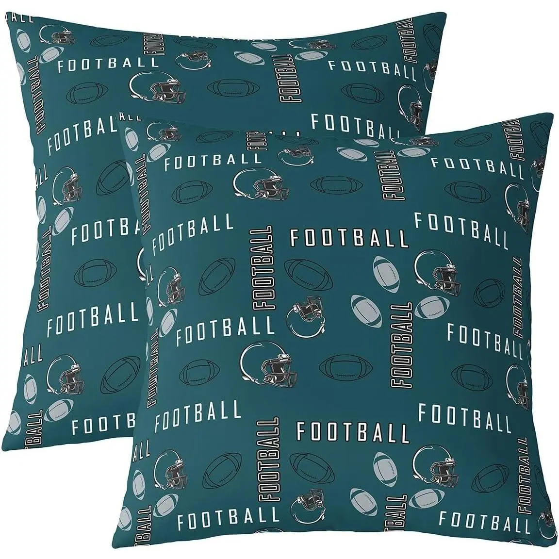 Football Throw Pillow Covers Rugby Sports Cushion Case Football City Decor Pillowcase Green Gray Room Decor