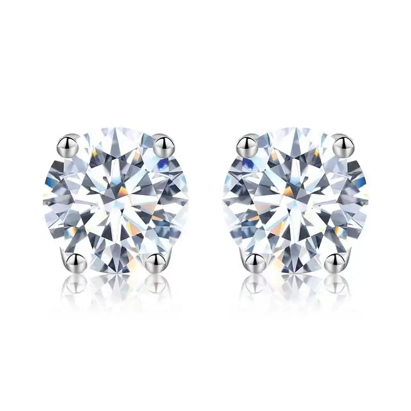 [B18] S925 Four claws earrings fashion jewelry