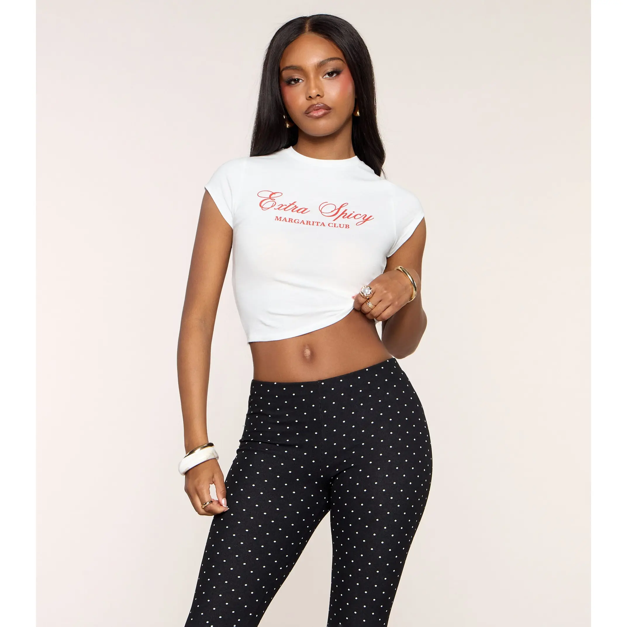Extra Spicy Graphic Crop Tee