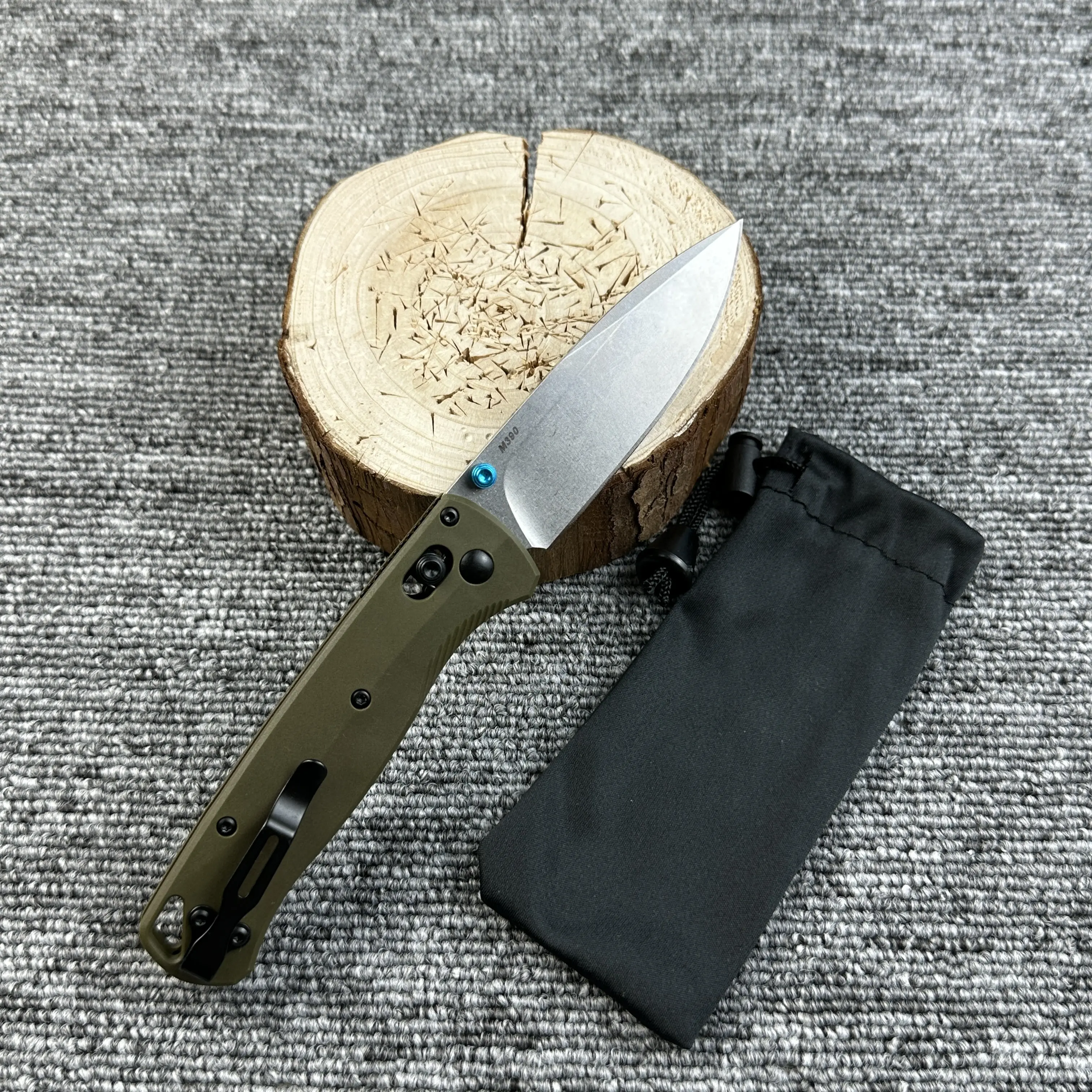 Green Handle, White Blade