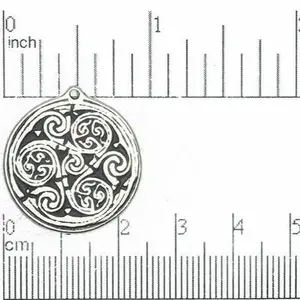 24mm x 26mm Celtic Triskelion Pendant - Double-Sided - Made of Pewter - PEW106