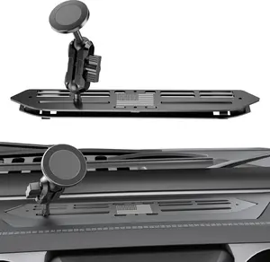 Stainless Steel Phone Mount for 2011-2017 Wrangler JK JKU Magnetic&Clamp Dual Heads All-Metal Shakeproof Original America Flag Design OEM Screws Dash Mount Install