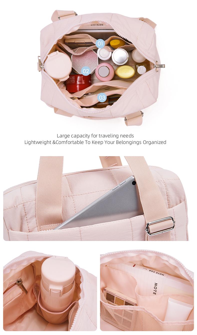 WESTBRONCO Puffer Women Gym Crossbody FASHION bag Quilted Lightweight Waterproof Hand Shoulder Bag Capacity Duffel Bag For Travel Fitness Ipad BAG FOR FALL TikTokShopFallDealsForYou