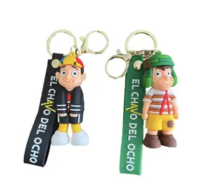 Maralicia Keychain 3D Chavo del Ocho Silicone Pendant Accessory for Keys Backpack Purse Handbag Charm for Boys and Girls.