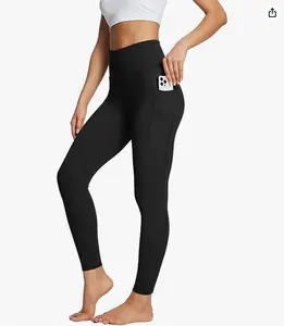 baleaf 25'' inseam Workout Athletic Leggings for Women High Waist Soft Yoga Running Petite Ankle Pants with Deep Pockets