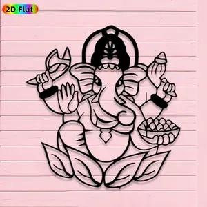 1pc Avant - Garde Ganesha Metal Wall Art, Avant - Garde Ganesha Statue Mural, Iron Craft, Perfect for Living Room, Garden, Indoor/Outdoor Decor, Intricate Craftsmanship, Artistic Metalwork, Christmas Decor, Ideal Gift for Trend Seekers