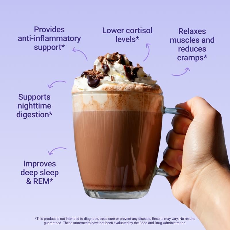 MoonBrew Sleepy Hot Cocoa – Melatonin-Free Magnesium Sleep Drink – Sugar-Free Calm Mix