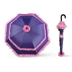 Princess Lolita automatic umbrella, vinyl sunscreen and UV protection, palace retro weather and rain umbrella, niche parasol