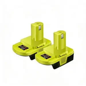 2 Packs 18V Li-ion Battery Adapter Portable Charging Station, Job Site Power Supply Compatible with 20V and 18V Cordless Tools (Battery Not Included)