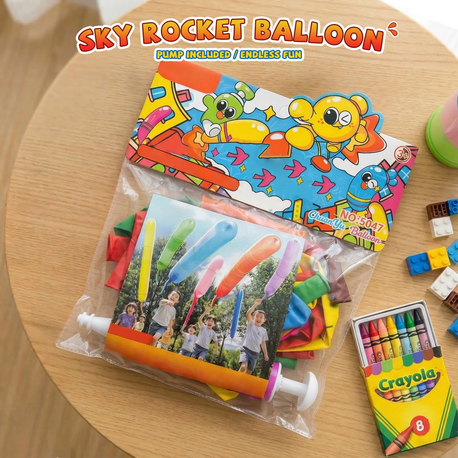 Rocket balloons, when inflated, will fly, make noise, and ring.They are ideal for decorating children's birthdays, festivals, weddings, and parties.These elongated skyrockets come with inflators and are perfect for these events