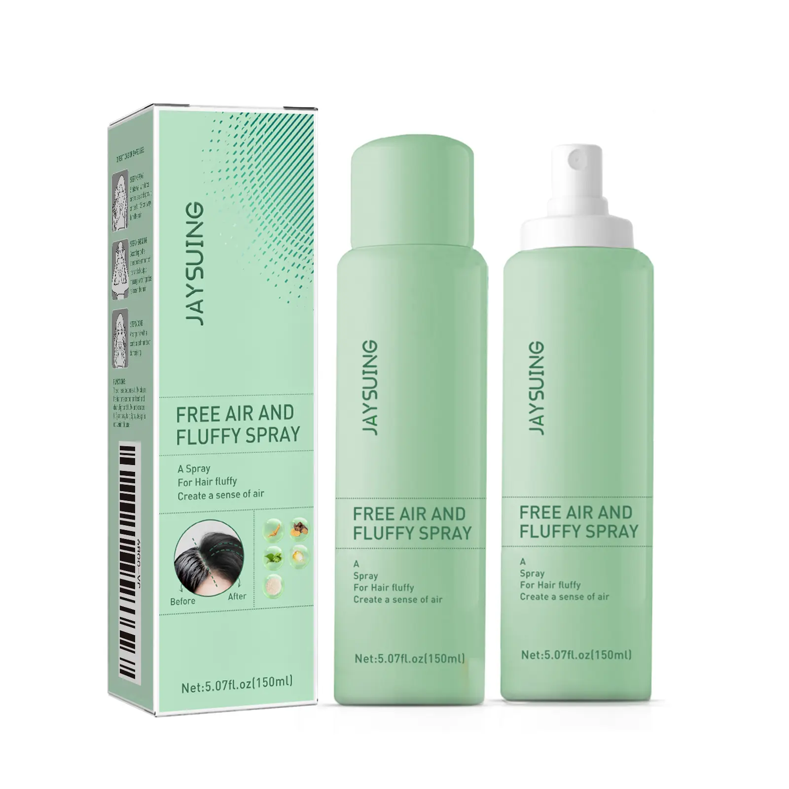 Jaysuing Hair Volumizing Spray, Oil Control Refreshing Fluffy Free Wash Dry Hair Spray Gel Haircare hair health
