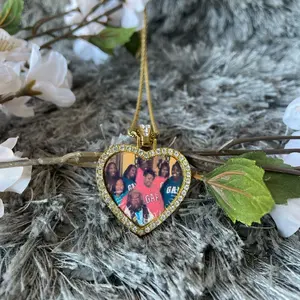 Bling Custom Photo Necklace