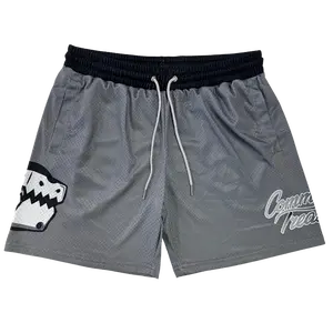 Common Treasures + Shadow (7" Inseam) - Basketball Mesh Fashion Hoop Shorts Man Menswear Grey Pockets Polyester Sublimation