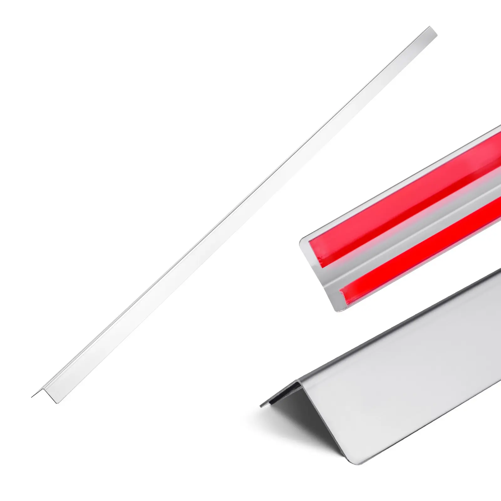 【Summerfinds】 304 Stainless Steel Square Wall-Mount Corner Guard, 1.5x1.5x96 in Metal Trim, 90-Degree Angle Edge Trim with 3M Tape, 10-Pack for Home Wall Protection, 96 Inch, 1.5X1.5x 96 Inch