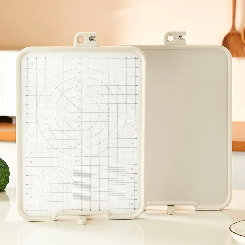 Stainless Steel Cutting Board, Reversible 2-Sided with Built-in Knife Sharpener, Stand-Up Storage