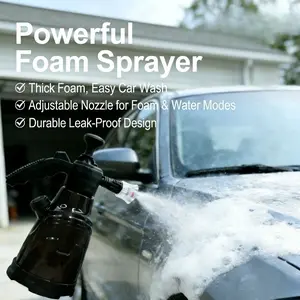 New High-Pressure Foam Sprayer Bottle, Portable Manual Car Wash Foam Generator with Thick Foam Output, Versatile Foam Dispenser for Auto Detailing & Household Cleaning