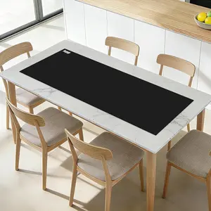 Heat-Resistant 49.2x19.7x0.06 Inch Thick Food-Grade Silicone Table Protector Cover, Waterproof Table Pad for Dining Table Kitchen Countertop Mat Crafting