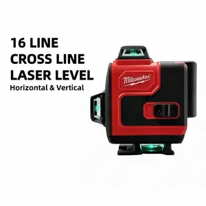 Milwaukee M12 16-Line 360 Degree Self-Leveling Cross Laser Level, ±0.3mm High Accuracy, 12V Lithium-Ion Cordless Tool