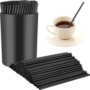 200 count Black Coffee Stirrer and Holder Set Coffee Stir Sticks Coffee Stirrers Plastic Coffee Stir Stick Holder Black for Mixing Coffee Milk  Drinks Coffee  Kitchen Party Supplies