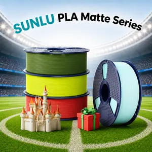 SUNLU PLA Matte & High Speed PLA MATTE & PLA Meta 1.75mm 3D Printer Filament (1KG) - High Speed Printing, ±0.02mm Tolerance, Matte/Metallic Finish, Eco-Friendly, Low Warping, Vacuum Sealed - Compatible with 99% FDM Printers