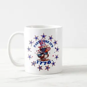 American Eagle Party Like its 1776 and 1776 Flag Two-Tone Coffee Mug