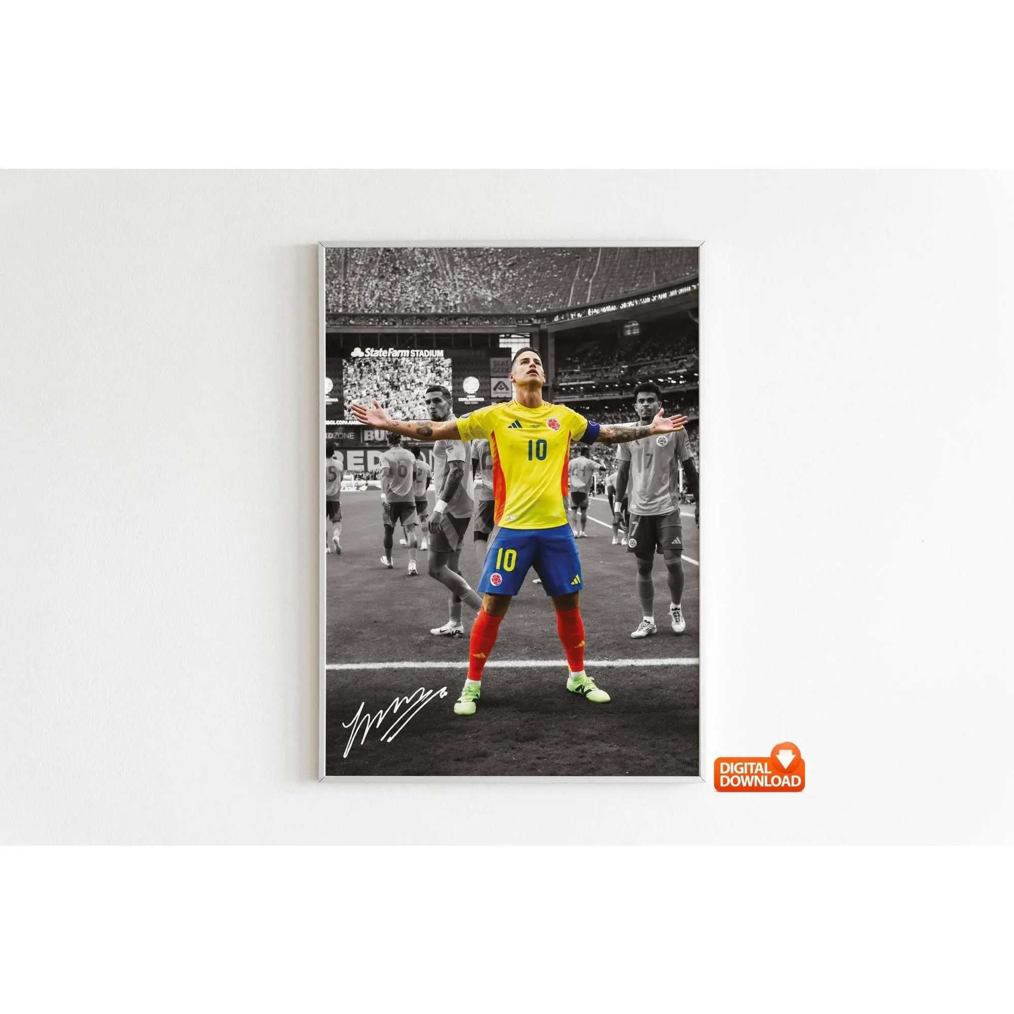 James Rodriguez Poster, Signed Football Poster( Unframed - Print Only )