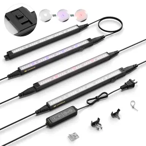Plant Grow Light 1ft/2ft, Tunable Full Spectrum LED Grow Light Strips 28W/60W, T5 Growing Lamp with Timer & Dimming Controller for Indoor Plants, Greenhouse, High PPFD