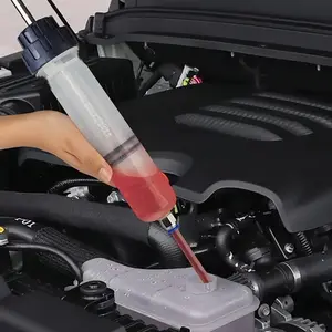 200ML Manual Car Brake Fluid Suction Pump, Automatic Oil Change Injector with Hose, Fuel Inlet and Fill Pump, Easy Transmission Oil Test