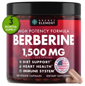 Berberine Supplement 1500MG - Pure Berberine HCL 1500MG with Beet Root, Citrus Bergamot & Black Currant Oil - Berberine Plus for Circulatory System - Surpassing Berberine 1000mg - 180 Berberine Caps