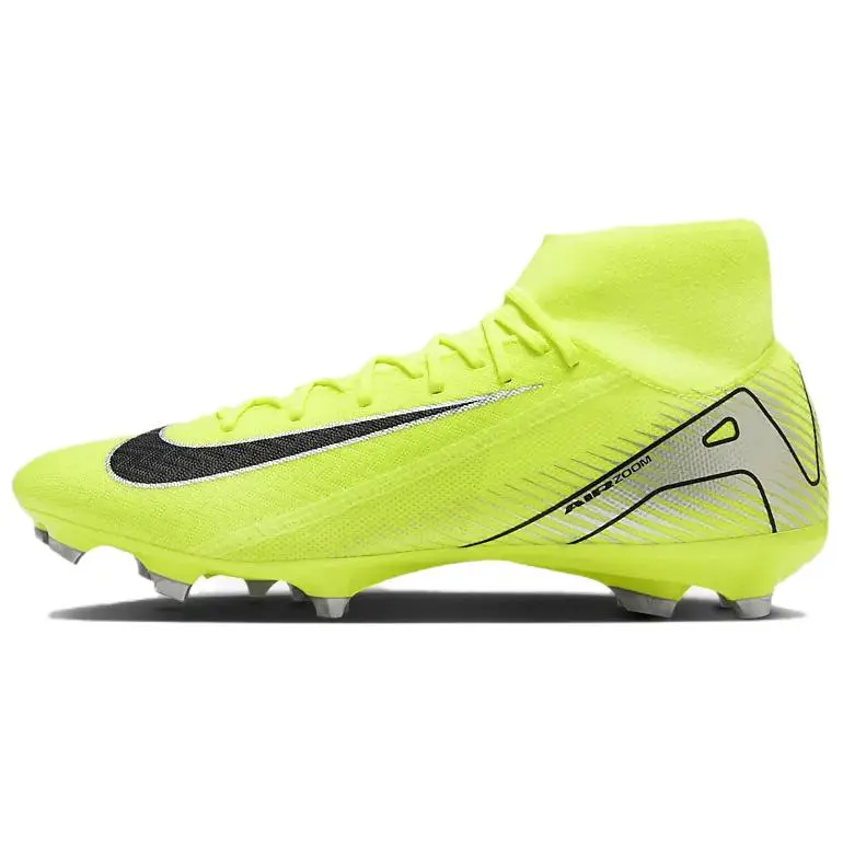 Nike Mercurial Superfly 10 Academy MG Volt Black Durable Non-slip Soccer Cleats Men's FQ1456-700